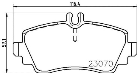 Гальмівнi колодки дисковi перед. DB W168 A 97- Hella Pagid 8DB 355 018-281