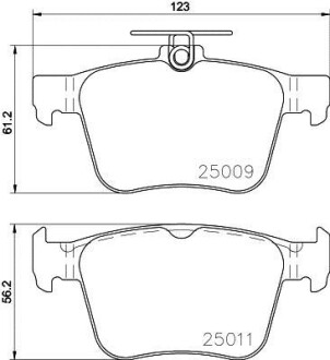 Колодки тормозные дисковые комплект, задн. Hella Pagid 8DB355020261