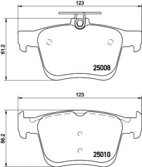 Колодки гальмівні дискові комплект, задн. Hella Pagid 8DB355020271