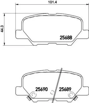 Колодки гальмівні дискові комплект; задн. Hella Pagid 8DB355020291