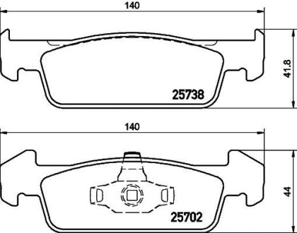 Тормозные колодки перед. Dacia Logan, Renaultndero13- Hella Pagid 8DB 355 020-421