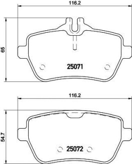 Тормозные колодки зад. MB (C217), S (W222, V222, X222), SL (R231) 2.1DH-4.7 01.12- Hella Pagid 8DB 355 020-471