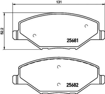 Колодки гальмівні передні Skoda Fabia 1.2-1.6D 01.07- Hella Pagid 8DB 355 020-521 (фото 1)