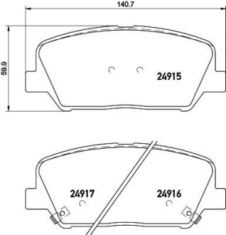 Колодки гальмівні дискові комплект; передн. Hella Pagid 8DB355020591