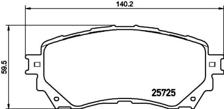 Тормозные колодки дисковые перед. Mazda 6 2.0-2.5 12- Hella Pagid 8DB355020901 (фото 1)