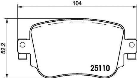 Гальмівні колодки зад. VAG A1/Q3/Skoda Octavia/Caddy IV/Sharan 2012- Hella Pagid 8DB 355 021-291 (фото 1)