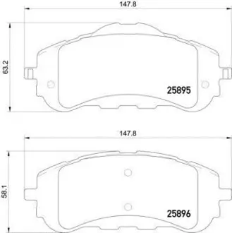 Гальмівні колодки дискові перед. Peugeot 308 II 1.2-2.0D 2013- Hella Pagid 8DB 355 021-321