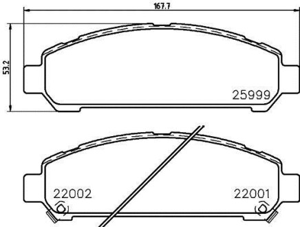 Гальмівні колодки дискові перед. Toyota Venza 12- Hella Pagid 8DB 355 021-821