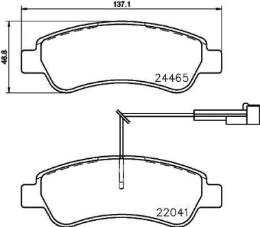 Гальмівні колодки дискові зад. Citroen Jumper Fiat Ducato Peugeot Boxer 2.2Hdi-3.0Hdi 14- Hella Pagid 8DB 355 021-901