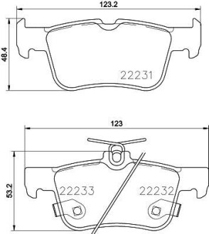 Гальмівні колодки Ford Galaxy, Mondeo V, S-Max Ford Usa Fusion Lincoln Mkz 1.0-3.5 09.06- Hella Pagid 8DB 355 023-301