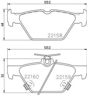 Тормозные колодки дисковые зад. Subaru Outback 2.0 D 2015- Hella Pagid 8DB 355 023-341