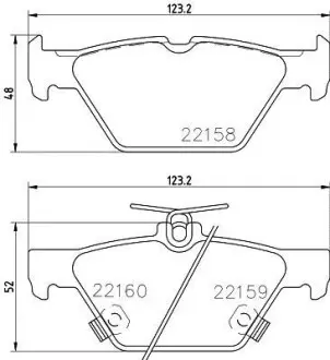Гальмівні колодки дискові зад. Subaru Outback 2.0 D 2015- Hella Pagid 8DB 355 023-341