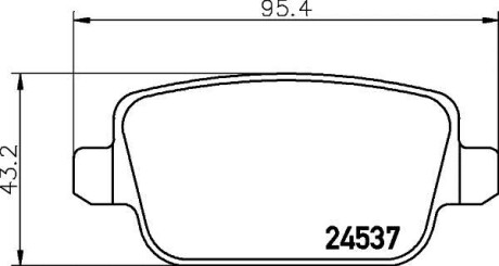 Гальмівні колодки дискові зад. Ford Galaxy, Mondeo 07- Hella Pagid 8DB 355 025-351