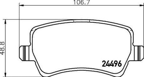 Колодки гальмівні дискові комплект, задн. Hella Pagid 8DB355025401