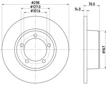 Диск гальмівний; передн. Hella Pagid 8DD355101591
