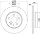 Диск гальмівний DB W140 S-klasa 93-99 задн. Hella Pagid 8DD 355 102-721 (фото 1)