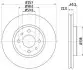 Диск тормозной передний Citroen Nemo Hella Pagid 8DD 355 103-971 (фото 1)