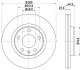 Диск гальмівний VW Passat 96-00 Hella Pagid 8DD 355 105-531 (фото 1)