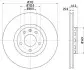 Диск тормозной Audi A4,A6Skoda Superb 1,8T-2,8 04.97- (312x25 Hella Pagid 8DD 355 107-521 (фото 1)