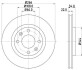 Диск гальмівний Peugeot Partner 01- Hella Pagid 8DD355108351 (фото 1)