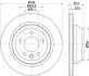 Диск тормозной зад. 314X22X75,9 (вент.) VW Touareg 2.5TDI-6. Hella Pagid 8DD 355 109-801 (фото 1)