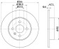 Диск тормозной зад. 264x10x42.2 Opel Meriva 1.6I 16V, 1.7DTI/CDTI, 1.8 03.05- Hella Pagid 8DD 355 110-271 (фото 1)