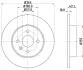 Диск тормозной задний 264x10x42.2 Opel Meriva 1.6I 16V, 1.7DTI/CDTI, 1.8 03.05- Hella Pagid 8DD 355 110-271 (фото 1)