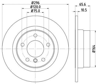 Гальмівний диск задн. BMW 1 (E81) 3 (E90) 1.6-2.0 05-12 Hella Pagid 8DD 355 111-301