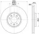 Диск передний Peugeot Expert 1.6HDi-2.0HDi 01.07- Hella Pagid 8DD 355 113-671 (фото 1)
