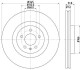 Тормозные диски перед. Audi A4 (B8) 2.0 TDI 07-/A5 2.7 TDI 09- Hella Pagid 8DD 355 113-951 (фото 1)