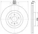 Гальмівний диск перед. Audi A4 (B8) 2.0 TDI 07-/A5 2.7 TDI 09- Hella Pagid 8DD 355 113-951 (фото 1)