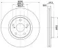 Тормозной диск передний Toyota Auris, Avensis, Verso 1.6-2.2D 03.07- Hella Pagid 8DD 355 114-281 (фото 1)