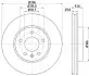Диск тормозной передний.Chevrolet Captiva (296*29) / Opel Antara 06- Hella Pagid 8DD 355 114-401 (фото 1)