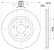 Диск гальмівний перед. Nissan Qashqai 1.6 16V 2.0 16V 1.5DCI 06.12-, 2.0DCI 07.04- Hella Pagid 8DD 355 114-601 (фото 1)