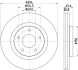 Тормозной диск перед. Jeep Compass, Patriot 07-13 Dodge Avenger 08-13, Caliber 07-12, Chrysler Sebring 07-10 Mitsubishi Outlander 07-12, Lancer GT, GTS 08-13 Hella Pagid 8DD 355 115-911 (фото 1)