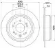 Диск гальмівний задній Honda Accord IX, Accord VIII 2.0/2.2D/2.4 06.08- Hella Pagid 8DD 355 116-111 (фото 1)
