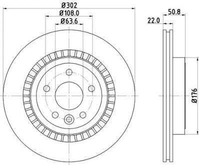 Диск гальмівний Volvo XC60 I 2.0-3.2 05.08-12.17 Hella Pagid 8DD 355 116-191