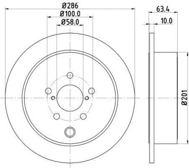 Гальмівний диск зад. Subaru Forester, Impreza, Legacy V, Outback Toyota Gt 86 1.5-3.6 01.08- Hella Pagid 8DD 355 116-421