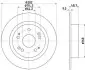 Диск тормозной задний Honda Accord IX, Accord VIII, Hr-V 1.8-3.5 06.08- Hella Pagid 8DD 355 116-521 (фото 1)