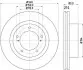 Гальмівний диск перед. Lexus LX570/Toyota Land Cruiser VII (J200) 4.5TD 08- Hella Pagid 8DD 355 116-551 (фото 1)