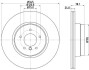 Диск тормозной задний BMW X5 E70, X6 E71 04-14 Hella Pagid 8DD 355 117-761 (фото 1)