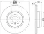 Диск гальмівний задній BMW X5 E70, X6 E71 04-14 Hella Pagid 8DD 355 117-761 (фото 1)