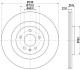 Тормозной диск зад. Audi A4, A5, A6, A7, A8, Q5, Q7 08- Hella Pagid 8DD355118021 (фото 1)