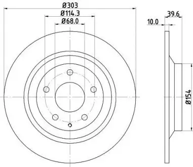 Диск тормозной с покрытием PRO, задн. Hella Pagid 8DD355118541