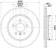 Гальмівний диск (High Carbon) задні BMW 5 F10 Hella Pagid 8DD 355 120-671 (фото 1)