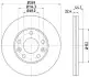 Диск тормозной передний Dacia Duster/Renault Megane III/Scenic III 1.4-2.0 08- Hella Pagid 8DD 355 122-431 (фото 1)