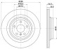 Диск тормозной зад. (330mmx22mm) MERCEDES GLE W166 15- ML W166 11- Hella Pagid 8DD 355 122-561 (фото 1)