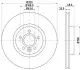 Диск тормозной передний FORD KUGA II 13- TOURNEO CONNECT 15- TRANSIT CONNECT 13- Hella Pagid 8DD 355 125-151 (фото 1)