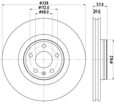 Диск тормозной PRO High Carbon, передн. Hella Pagid 8DD355125171