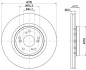 Диск гальмівний Honda CR-V 1.6D/2.2D/2.4 01.12- Hella Pagid 8DD 355 125-321 (фото 1)